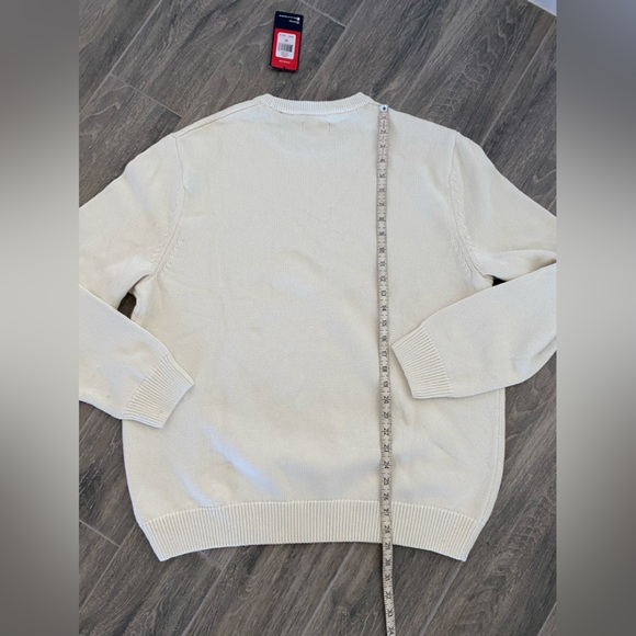 CHAPS Men’s Crew Neck Pullover Cream Sweater NWT XXL - Picture 5 of 6